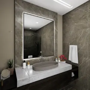 LED Ogledalo Selena Black Sand