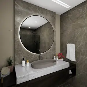 LED Ogledalo Thea Black Sand